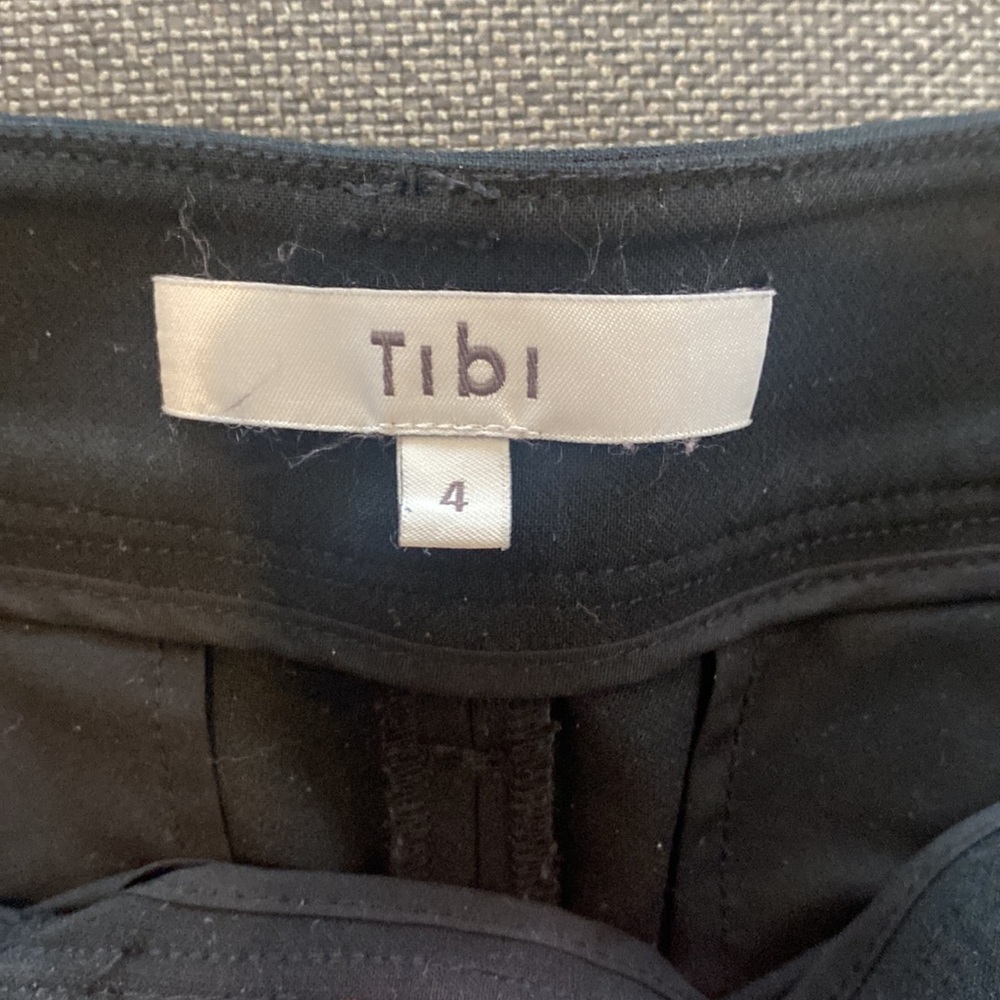 Tibi Black Riding Style Pants Ribbed Stretchy Panel Size 4 - Picture 6 of 14
